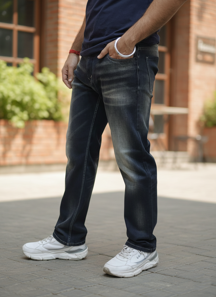 TSR Classic Dark Wash Denim Jeans – Regular Fit