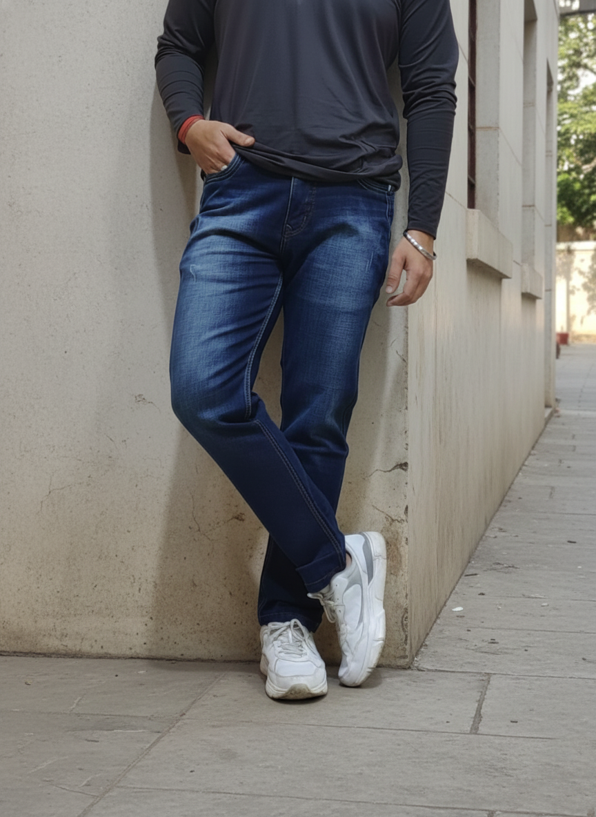 TSR Premium Navy Blue Denim Jeans | Everyday Comfort Fit